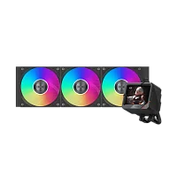 Система охлаждения/ Water Cooling System PCCooler GT360 ARGB Display BK (310W, 360mm, LED temp., Black, ARGB/ Fans: 3x120mm, 99CFM, 41.5dBA, 3000RPM/ Pump height 85mm, 15dBA, 2600RPM, Rad thickness 27