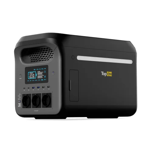 Портативная электростанция TopON TOP-H1800 1229Wh LFP 1800 Вт, 3 розетки 220 В, DC и авторозетка 12.6 В, 2 Type-C 100 Вт, 4 USB, EPS, Wi-Fi Bluetooth