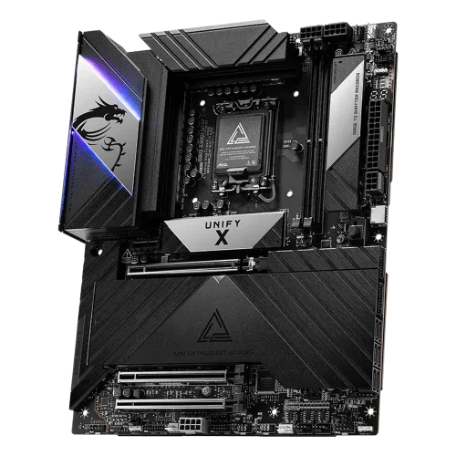 Материнская плата MSI MEG Z890 UNIFY-X Z890, LGA1851, 2*DDR5, 3*PCIEx16, 1*PCIEx1, 6*M.2, 2*TypeC, 8*USB3.2Gen2, 4*USB3.2Gen1, 8*USB2.0, 6*SATA3.0, 5G, 2*Type-C(DP), ATX, RTL фото 4