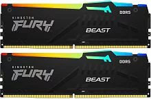 DDR 5 DIMM 32Gb PC44800, 5600Mhz, Kingston FURY Beast Black RGB CL36 EXPO (Kit of 2) (KF556C36BBEAK2-32) (retail)