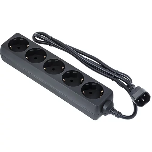 Exegate EX221200RUS Сетевой фильтр Exegate SPU-5-0.5B (5 розеток, 0.5м, UPS вилка, черный)