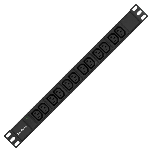 Exegate EX280865RUS Блок розеток ExeGate ServerPro PDU-19H007 Al-12C13-C20, 19,1U,алюм, 12 IEC 320 C13, С20 фото 2