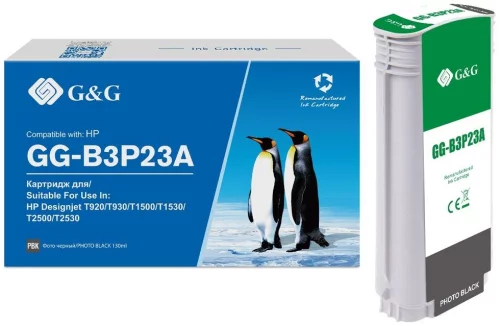 Картридж струйный G&G №727 GG-B3P23A фото черный (130мл) для HP DJ T920/ T1500