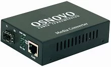 Медиаконвертер OSNOVO OMC-1000-11X Медиаконвертер Gigabit Ethernet 1xRJ45, 1xSFP. Порты: 1 x GE (10/100/1000Base-T), 1 x GE SFP (1000Base-X). В комплекте: БП DC5V(1A). Размеры (ШхВхГ): 71x26x95мм. Может устанавлива