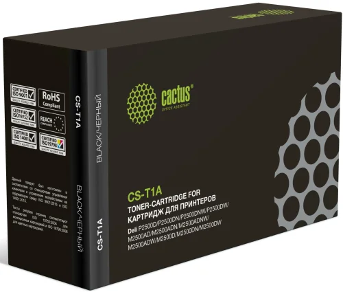 Картридж лазерный Cactus T1A CS-T1A черный (2000стр.) для Deli P2500D/P2500DN/P2500DNW/P2500DW/M2500AD/M2500ADN/M2500ADNW/M2500ADW/M2500D/M2500DN/M2500DW