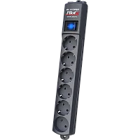 ZIS Company Сетевой фильтр PILOT S Graphite, 5м, 5+1 розетки, 10А/2,2кВт, черный, Россия (PILOT S 5M GRAPHITE)