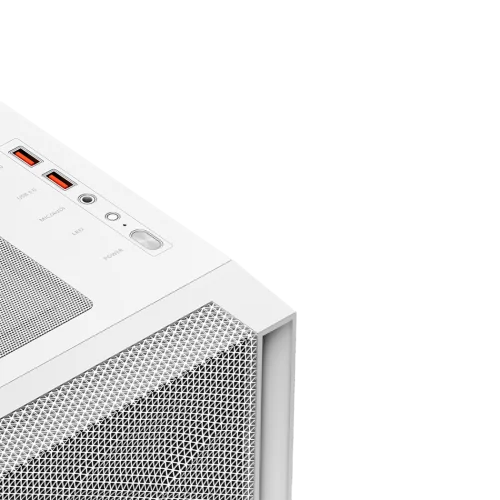 Корпус без блока питания/ Case PCCooler C3D510 WH ARGB, Midi-Tower, TG, Mesh, 3x120mm ARGB, 2xUSB-A 3.0, E-ATX, ATX, mATX, mITX White фото 7