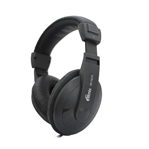 RITMIX RH-524, Black {Наушники. 40 мм, 20-20000 Гц, 32 Ом, 99 дБ ± 3 дБ, 3.5мм, 2м}