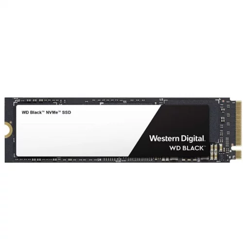 Твердотельный накопитель/ WD SSD Black SN750, 500GB, M.2(22x80mm), NVMe, PCIe 3.0 x4, 3D TLC, R/W 3430/2600MB/s, IOPs 420 000/380 000, DRAM buffer 512MB, TBW 300, DWPD 0.3 (12 мес.) (WDS500G3X0C)