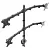 Кронштейн для 4-х мониторов ONKRON D421E (ONKRON D421E BLACK) (ONKRON D421E BLACK)