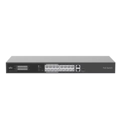 *Коммутатор Uniview,16x100Mbps POE, 11000Mbps, 11000Mbps комбо, бюджет мощности 225 Вт, максимальная мощность на порт 30 Вт (NSW2020-16T1GT1GC-POE-IN)