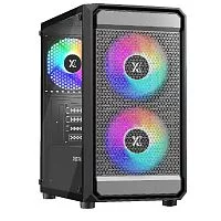 XASTRA Корпус A303M 3FRGB Black mATX/Mesh/ tempered glass / 2x140mm + 1x120mm FRGB fans/ A303M-2FC14F-1FC12F