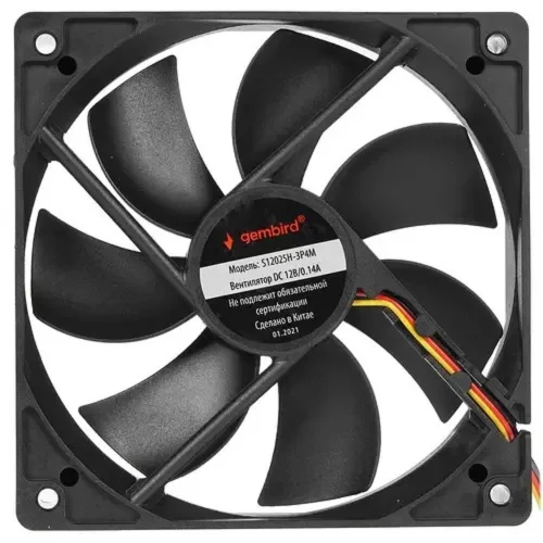 Gembird Вентилятор 120x120x25, гидрод., тихий, 3 pin/ 4pin Molex, провод 30 см (S12025H-3P4M) фото 3