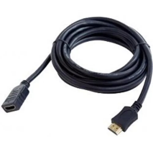 Удлинитель кабеля HDMI Cablexpert CC-HDMI4X-6, 1.8м, v2.0, 19M/ 19F, черный, позол.разъемы, экран, пакет