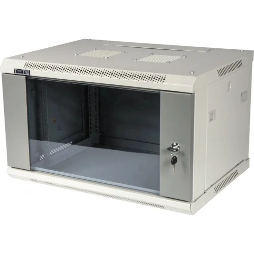 Шкаф настенный Pro 27U 600x450 стеклянная дверь, II (TWT-CBWPG-27U-6X4-GY)