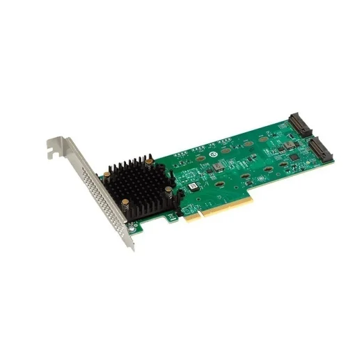 HBA-адаптер Broadcom 9540-2M2 SGL (05-50148-00) PCIe v4 x8 LP, Tri-Mode SATA/ NVMe 12G RAID 0,1, 2x M.2 slots, 3808 IOC, RTL