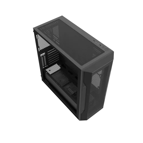 Корпус ПК без блока питания/ Case SAMA S40E Black, Midi-Tower, TG, no fans, 2xUSB 3.0 + 1xUSB 3.1 Type-C, ATX, mATX, mITX Black (S40E-BKAP00X1-RU) фото 3