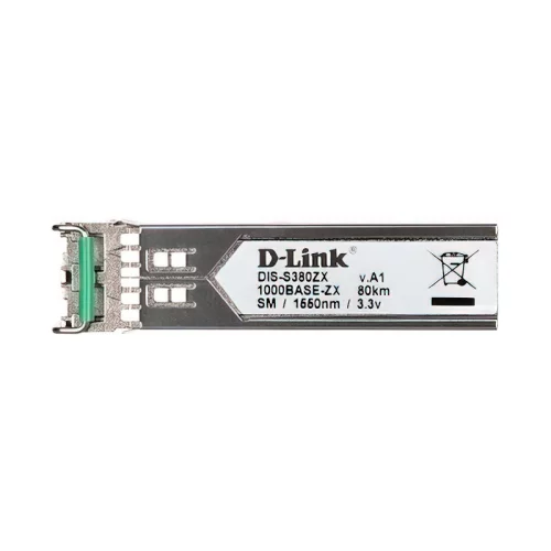 Трансивер/ DIS-S380ZX Industrial SFP Transceiver, 1000Base-ZX, Duplex LC, 1550nm, Single-mode, 80KM, - 40° to 85°C (S380ZX/ A1A) (S380ZX/A1A)