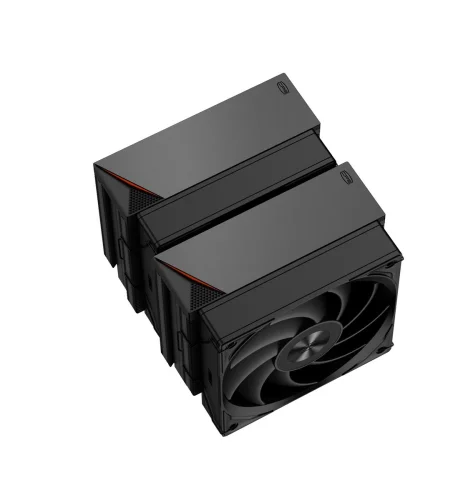 Кулер для процессора/ CPU Cooler PCCooler RT620 Digital BK (250W, 4-pin PWM, LED temp., 157mm, Al/Cu, 6x6mm, 2x120mm, 73.32CFM, 34.9dBA, 2200RPM, S: 1851/1700/1200/115X, AM5/AM4, black) фото 4