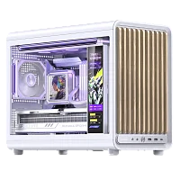Корпус без блока питания/ Case JONSBO D33 WOOD, Mini-Tower, TG, no fan, 2xUSB-A 3.0 + 1xUSB-C 3.2, mATX, mITX White (D33 WOOD WHITE)