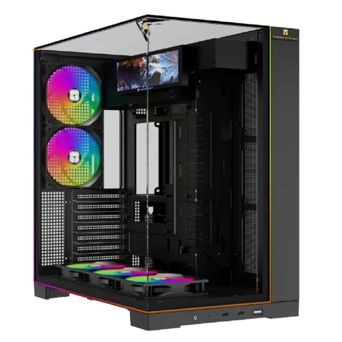 Thermalright Корпус TR-A70 Vision FAN5-C / Black / TG / 5x120mm ARGB PWM Fans / ARGB Strip / 9.16 LCD screen / USB TYPE-C / ATX / TRA70VF5CB