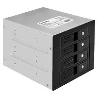 Exegate EX291657RUS Корзина для HDD ExeGate HS435-02 (универсальная, на 4*3,5"/ 2.5" SATA HDD, занимает 3*5,25" отсека, RTL)