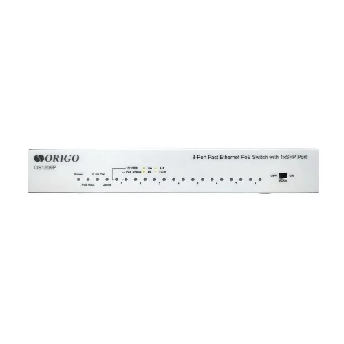 Коммутатор/ Unmanaged Switch 8x100Base-TX PoE, 1x1000Base-X SFP, PoE Budget 80W, metal case (OS1209P/A1A) фото 2