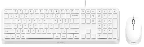 Клавиатура+мышь Philips SPT6207W, SPT6207W/87 (SPT6207W/87) Клавиатура+мышь Philips SPT6207W 104 клав/ 3 кнопки 1000dpi, русская заводская раскладка (SPT6207W/ 87) (SPT6207W/87)