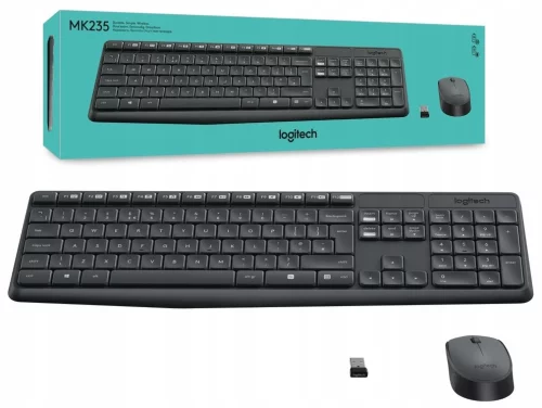 Клавиатура + мышь Logitech Wireless Desktop MK235, USB, Black (920-007931) (920-007931.) фото 3