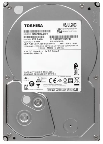 Жесткий диск Toshiba Surveillance HDD 3.5