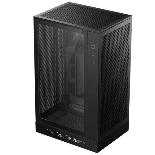 Корпус MiniTower Deepcool CH270 black (Mini-ITX, без БП, 2*Type A+USB Type-C) (R-CH270-BKNDM0-G-1)