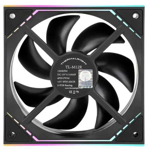Thermalright Вентилятор TL-M12R / Reverse / ARGB / 120mm PWM / TRTLM12R фото 2