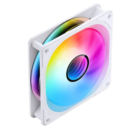 Кулер для корпуса/ Case Cooler JONSBO FR-606WR Reverse (120x120x25mm, 4-pin PWM, ARGB, 35.99CFM, 26.5dBA, 1500RPM, White)