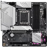 Материнская плата Gigabyte B760M AORUS ELITE AX Soc-1700 Intel B760 4xDDR5 mATX AC`97 8ch(7.1) 2.5Gg RAID+HDMI+DP