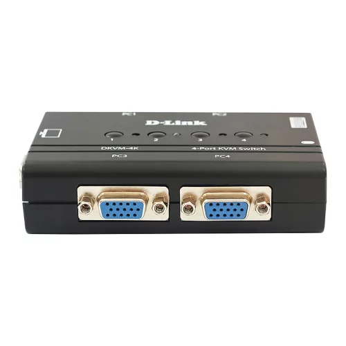 Коммутатор/ DKVM-4K,DKVM-4K/B 4-port KVM Switch, VGA+PS/2 ports (DKVM-4K/B3A)