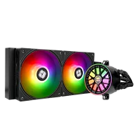 Система жидкостного охлаждения/ Water Cooling System Thermalright Aqua Elite 240 V6 (240mm, Black, ARGB/ Fans: 2x120mm, 70.84CFM, 29.8dBA, 2000RPM/ Pump height 53.5mm, 2800RPM, Rad thickness 27mm/ S: (A-ELITE-BL-240-ARGB-V6)