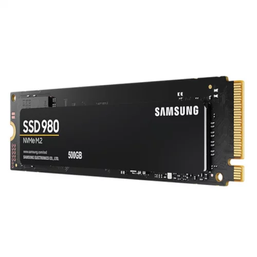 Твердотельные накопители/ Samsung SSD 980, 500GB, M.2(22x80mm), NVMe 1.4, PCIe 3.0 x4, 3-bit MLC, R/W 3100/2600MB/s, IOPs 400 000/470 000, TBW 300, DWPD 0.33 (12 мес.) (MZ-V8V500BW)