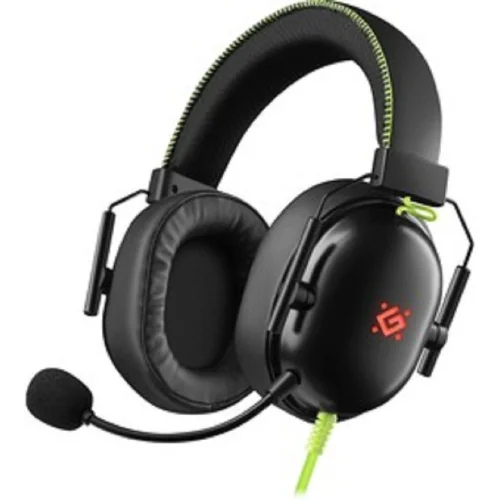 Гарнитура игровая проводная DEFENDER Toxic (Токсик) черный (LED, USB, кабель 2м) (64552)