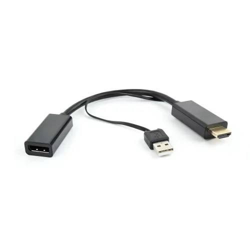 Cablexpert Конвертер HDMI->DisplayPort HD19M+USBxHD20F, черный (DSC-HDMI-DP)