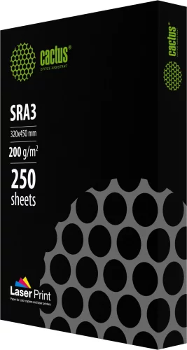 Бумага Cactus CS-LPSRA3200250 SRA3 марка A/200г/м2/250л./белый CIE170% для лазерной печати