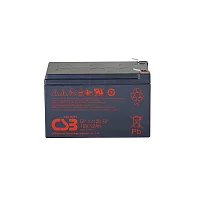 Батарея CSB серия GP, GP12120 F2, напряжение 12В, емкость 12Ач (разряд 20 часов), макс. ток разряда (5 сек.) 180А, ток короткого замыкания 378А, макс. ток заряда 3.6A, свинцово-кислотная типа AGM, клеммы F2, ДxШxВ 151x98x100.3мм., вес 3.67кг., срок службы