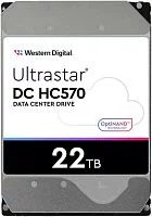 Жесткий диск/ HDD WD SATA 22Tb Ultrastar DC HC570 0F48155 7200 6Gb/s 512Mb 1 year warranty (WUH722222ALE6L4)