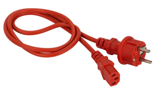 Шнур питания C13-Schuko прямая, 3х0.75, 220В, 10А, красный, 2 метра (LAN-PP13/ SH-2.0-RD) (LAN-PP13/SH-2.0-RD)