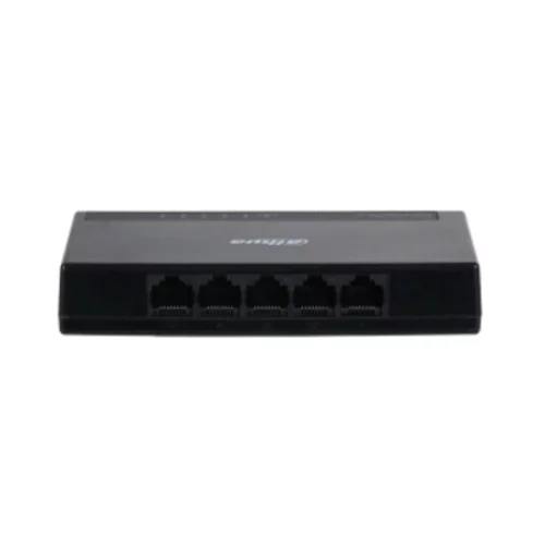 DAHUA DH-PFS3005-5GT-L 5-портовый гигабитный неуправляемый коммутатор, 5xRJ45 1Gb, коммутация 10 Гбит/ с, MAC-таблица 2K, пластик