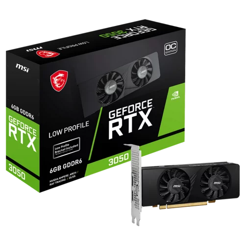Видеокарта MSI RTX3050 LP E OC 6GB GDDR6 96bit DP 2xHDMI 2FAN RTL (RTX 3050 LP E 6G OC)