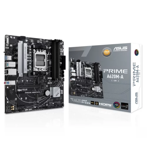 Материнская плата ASUS PRIME A620M-A-CSM, Socket AM5, A620, 4*DDR5, D-Sub+VGA+HDMI, 4xSATA3, Audio, Gb LAN, USB 3.2, USB 2.0, mATX; 90MB1F10-M0EAYC