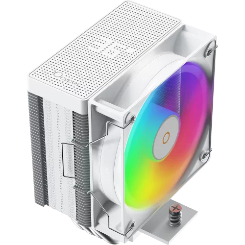 Кулер для процессора/ CPU Cooler Ocypus Gamma A40 WH ARGB Digital (200W, 4-pin PWM, LED temp., 133mm, Al/ Cu, 4x6mm, ARGB, 1x100mm, 41CFM, 29.5dBA, 2400RPM, S: 1851/ 1700/ 1200/ 115X, AM5/ AM4, white) (GAMMA-A40-WH1NAWD00X-GL)