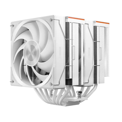 Кулер для процессора/ CPU Cooler PCCooler RZ620 WH (260W, 4-pin PWM, 157.5mm, Al/Cu, 6x6mm, 2x120mm, 86.73CFM, 32dBA, 2000RPM, S: 1851/1700/1200/115X, AM5/AM4, white)