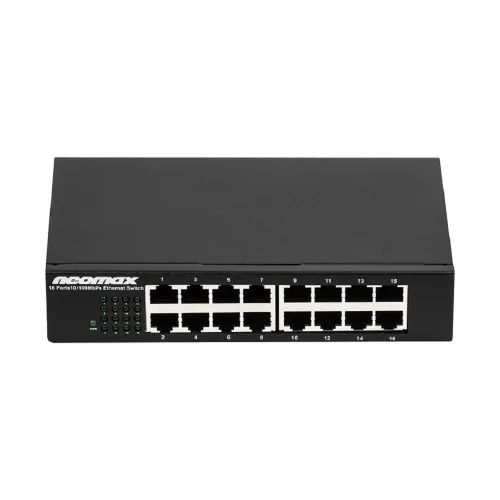 NEOMAX неуправляемый коммутатор NMS-116P-100-S, 16 портов 100 Mbps, металл desktop фото 3