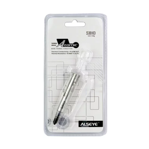 Термопаста ALSEYE S-810 Color: Grey Thermal Conductivity: ]4.63 W/ m-K Thermal Impdedance: [0.0087 ℃-in2/ W Specific Gravity: ]3.15 Viscosity: 12500 Thixotropic Index: 280 ±10 1/ 10mm Moment Beared Temperature: -50-300℃ Oper (AS.19.0080) фото 2